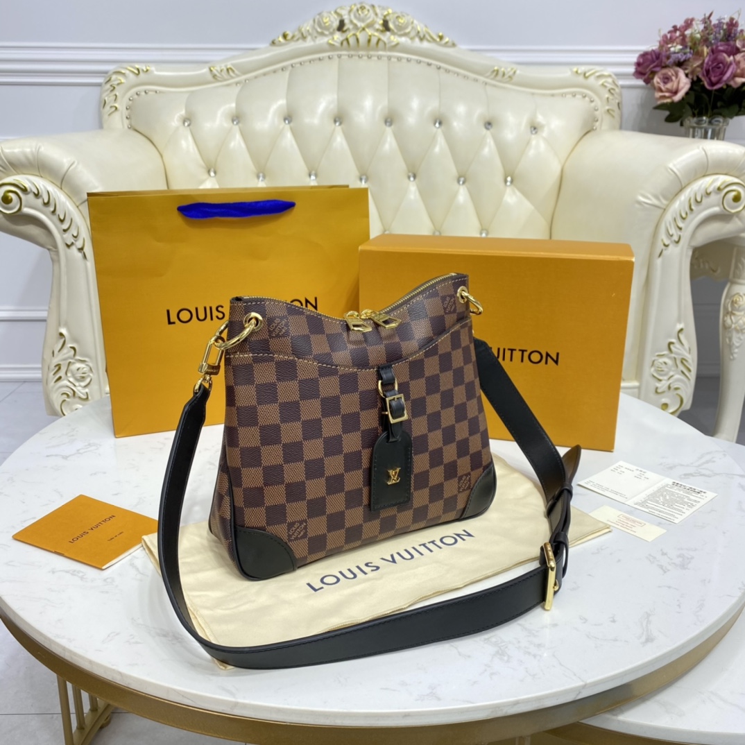 Louis Vuitton ODEON PM Handbag Damier Ebene N50064 Black